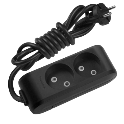 Panasonic X-tendia 2-port, 3m extension cord with protective shutters WLTB02232BL-UA1