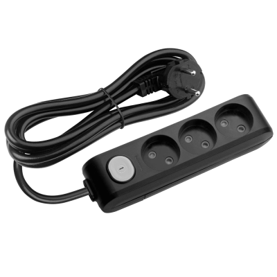 Panasonic X-tendia 3-Outlet Power Strip with Safety Shutters 5 m black (WLTB02352BL-UA1)