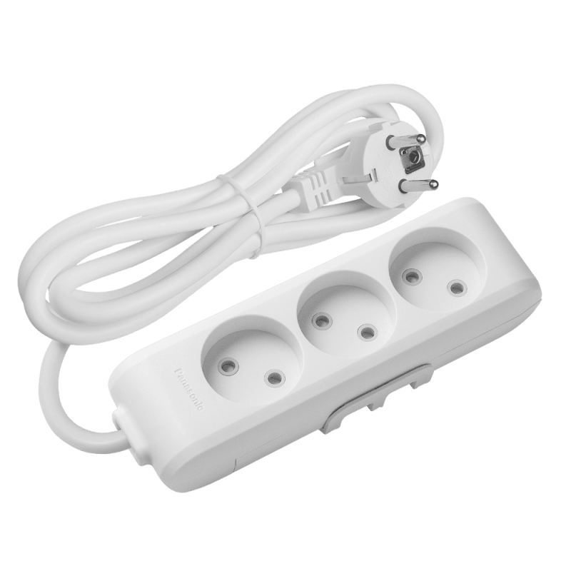 Panasonic X-tendia 3-outlet extension cord with safety shutters 5 m gray (WLTB02352GR-UA1)
