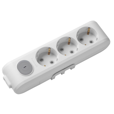 Panasonic X-tendia 3-socket power strip with grounding and safety shutters grey (WLTB04302GR-UA1)
