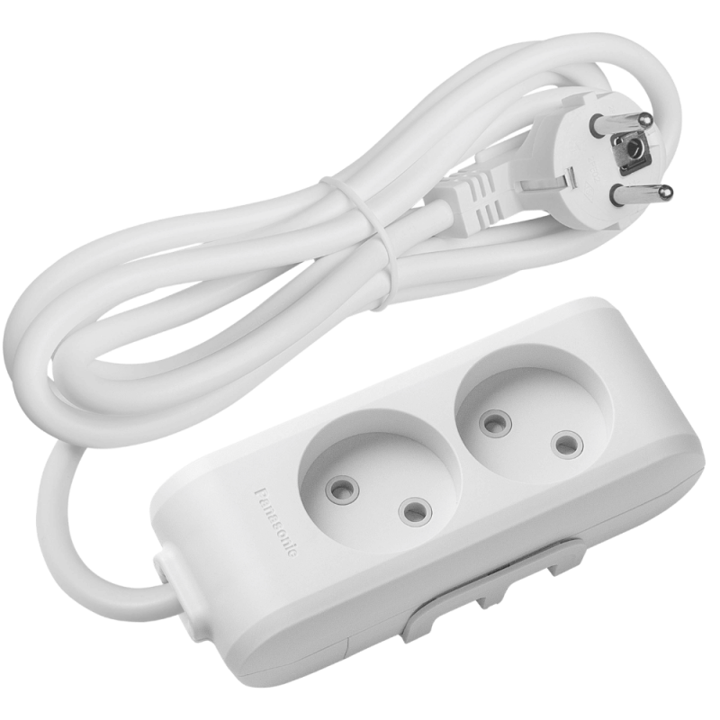 Panasonic X-tendia 2-port extension cord with protective shutters, 5 m WLTB02252GR-UA1