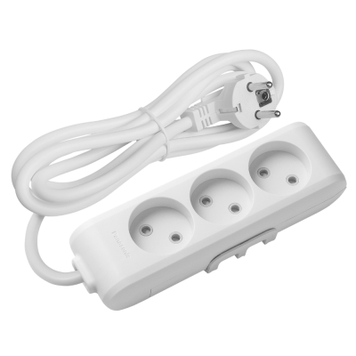 Panasonic X-tendia 3-port extension cord with protective shutters, 2 m, WLTB02322GR-UA1
