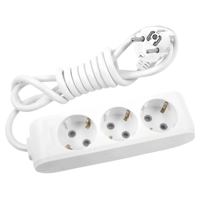 Panasonic X-tendia extension cord 3 sockets, with grounding, protective shutters, 5 m WLTB04352GR-UA1