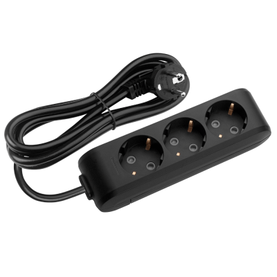 Panasonic X-tendia extension cord 3 sockets, with grounding, protective shutters, 5 m WLTB04352BL-UA1