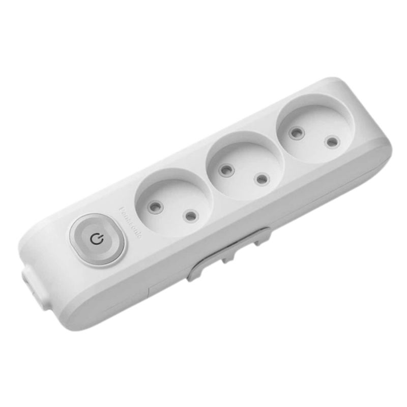 Panasonic X-tendia 3-socket socket, with switch and protective shutters WLTA02302GR-UA1