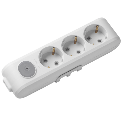 Panasonic X-tendia 3-socket socket, with grounding, switch and protective shutters WLTA04302GR-UA1