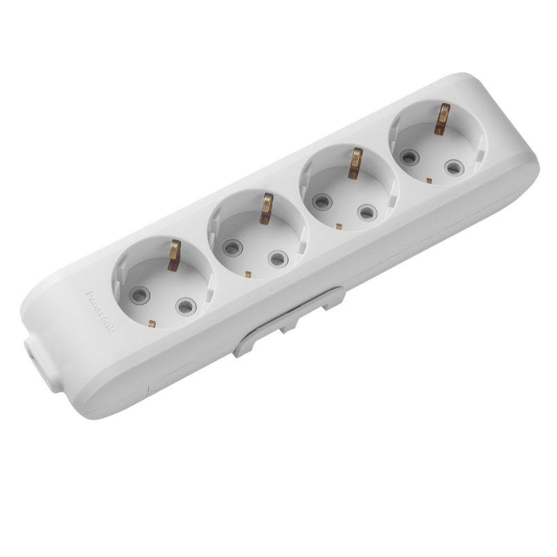 Panasonic X-tendia grounded 4-way connector block with protective shutters WLTB04402GR-UA1
