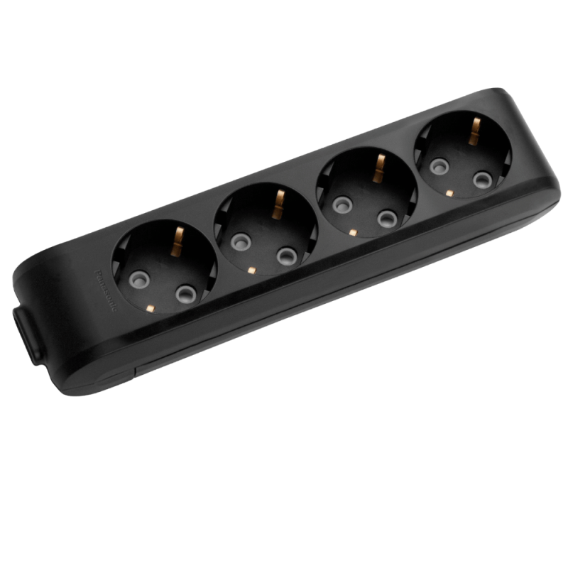 Panasonic X-tendia grounded 4-way connector block with protective shutters WLTB04402BL-UA1