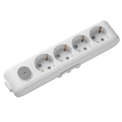 Panasonic X-tendia 4-socket socket, with grounding, switch and protective shutters WLTA04402GR-UA1