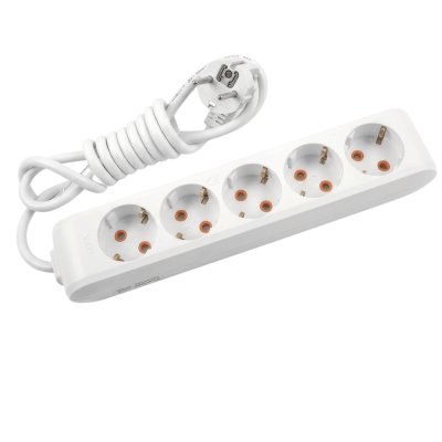 Panasonic X-tendia extension cord, 5 outlets, with grounding, protective shutters, 3 m WLTB04532GR-UA1