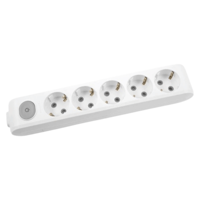 Panasonic X-tendia 5-socket socket, with grounding, switch and protective shutters WLTA04502GR-UA1
