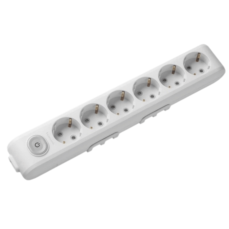 Panasonic X-tendia 6-socket socket, with grounding, switch and protective shutters WLTA04602GR-UA1