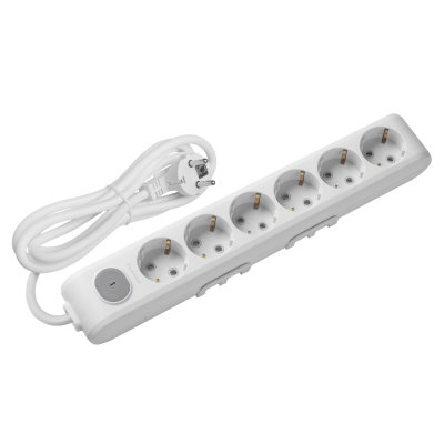 Panasonic X-tendia extension cord 6 sockets, with grounding, switch and protective shutters, 5 m WLTA04652GR-UA1