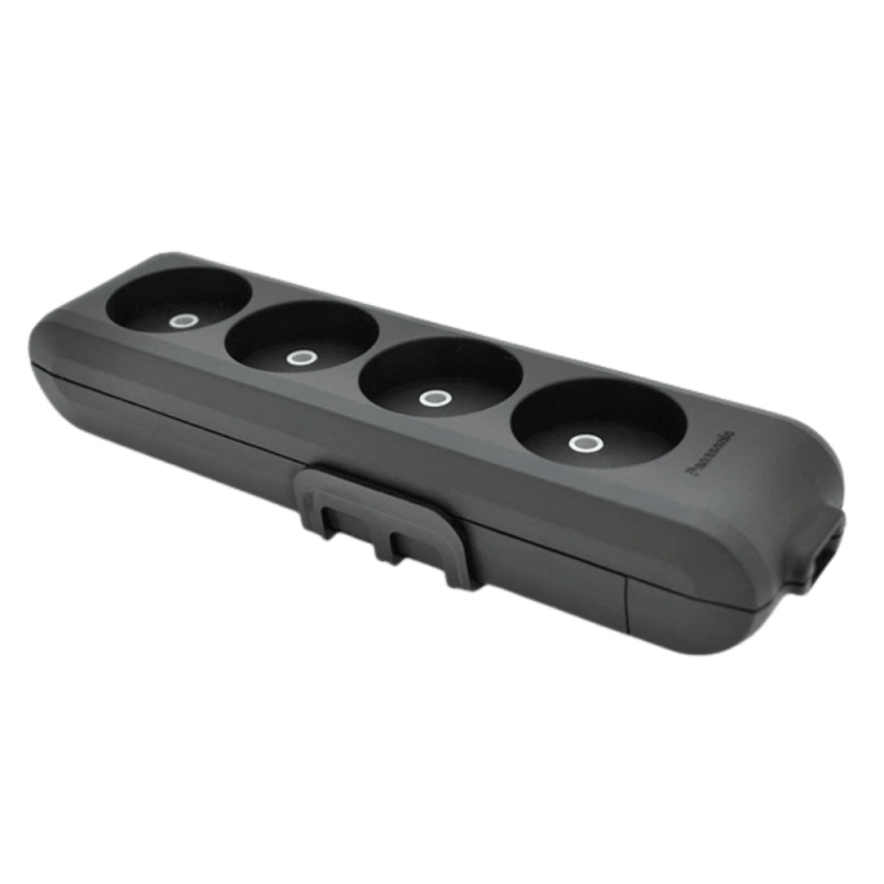 X-tendia Panasonic 4-socket power strip with safety shutters WLTB02402BL-UA1