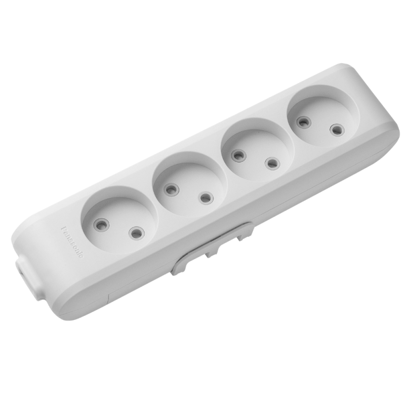 X-tendia Panasonic 4-socket, socket with protective shutters WLTB02402GR-UA1