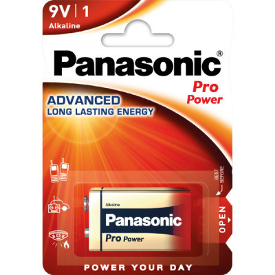 Panasonic 6LR61XEG/1BP Pro Power alkaline battery 6LR61 (6LF22, MN1604, MX1604, Krona) blister, 1 pc.