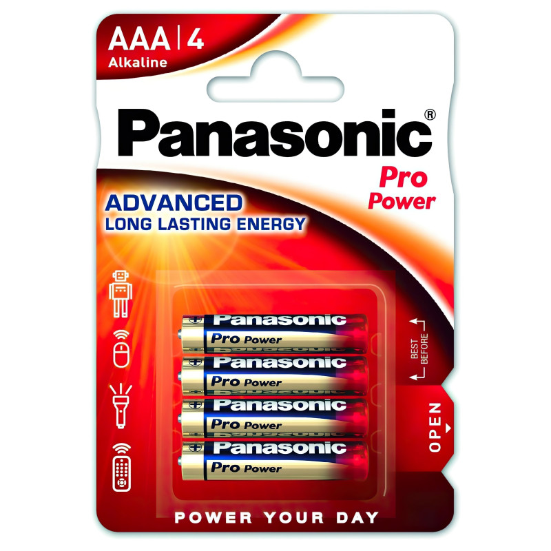 Батарейка Panasonic LR03XEG/4BP PRO POWER щелочная AAA блистер, 4 шт.