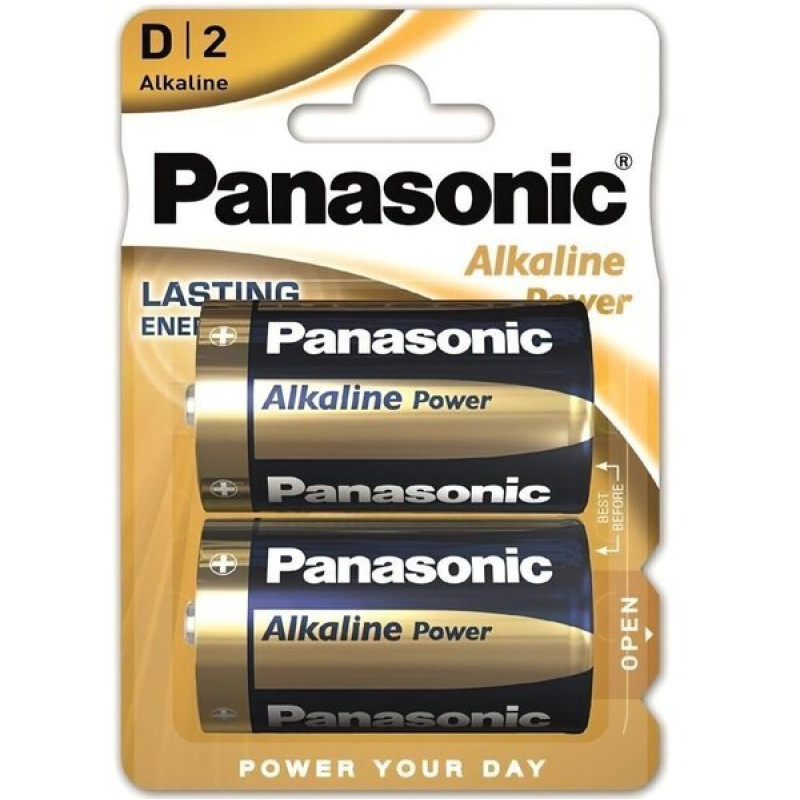 Батарейка Panasonic LR20REB/2BP ALKALINE POWER щелочная D(LR20) блистер, 2 шт.