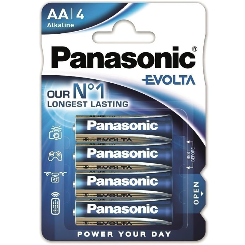 Батарейка Panasonic LR6EGE/4BP EVOLTA щелочная AA блистер, 4 шт.