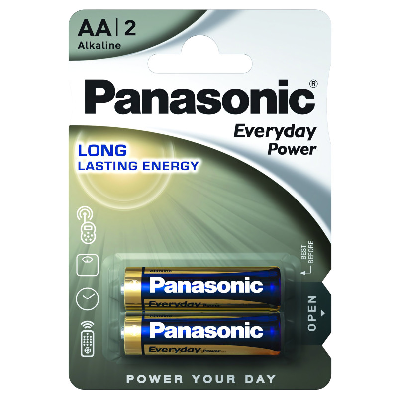 Батарейка Panasonic LR6REE/2BR EVERYDAY POWER щелочная AA блистер, 2 шт.