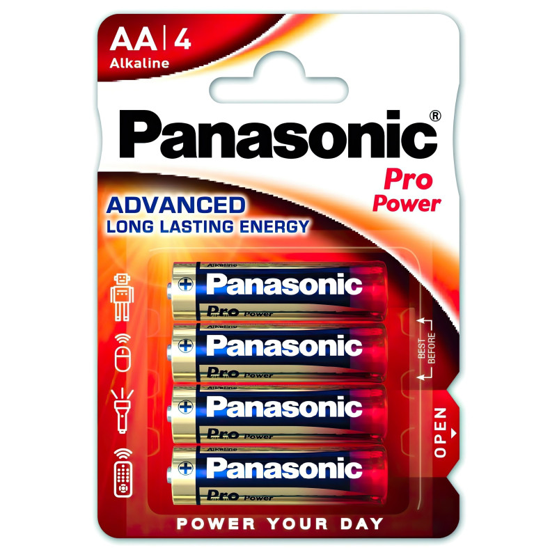 Батарейка Panasonic LR6XEG/4BP PRO POWER лужна AA блістер, 4 шт.