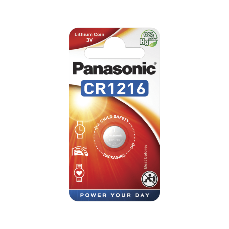 Батарейка Panasonic CR-1216EL/1B литиевая CR1216 блистер, 1 шт.