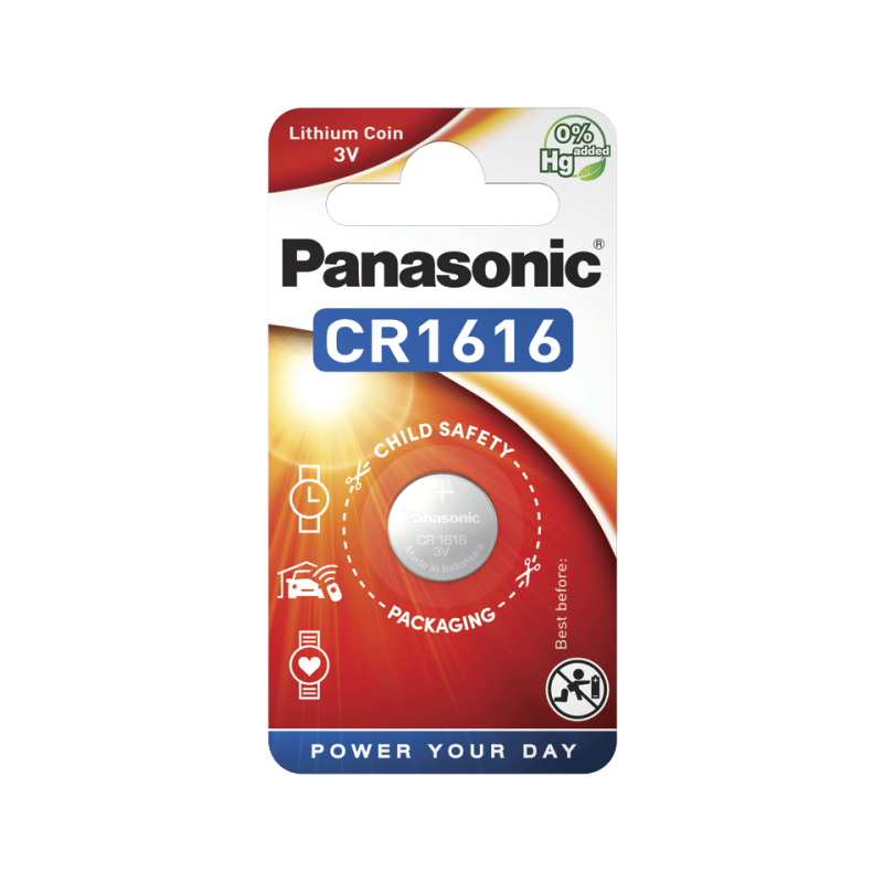 Батарейка Panasonic CR-1616EL/1B литиевая CR1616 блистер, 1 шт.