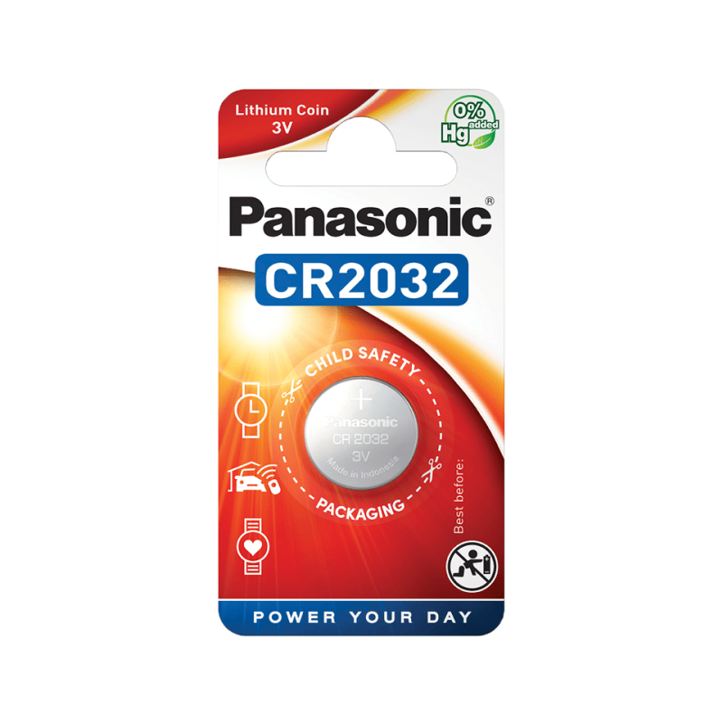 Батарейка Panasonic CR-2032EL/1B литиевая CR2032 блистер, 1 шт.