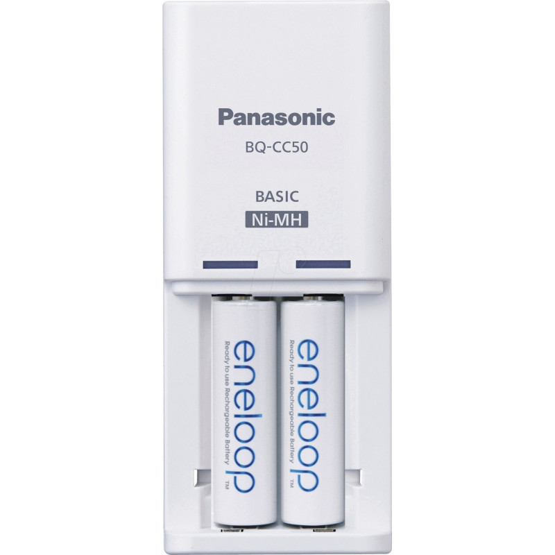 Зарядное устройство Panasonic K-KJ50MCD20E Compact Charger+ Аккумулятор Eneloop NI-MH AA 2000 мАч, 2 шт.