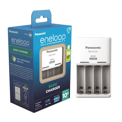Charger Panasonic BQ-CC51E Basic Charger, for AA / AAA batteries