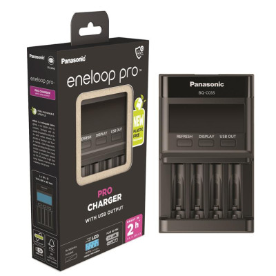 Panasonic BQ-CC65E Flagship Charger, for AA / AAA batteries
