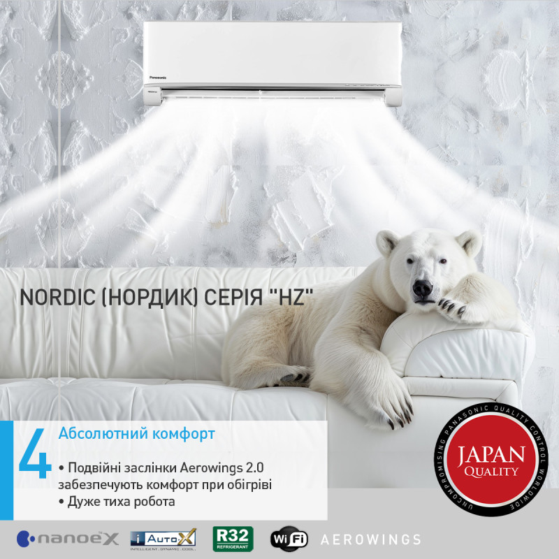 Кондиционер Panasonic Nordic Deluxe CS-HZ25XKE/CU-HZ25XKE