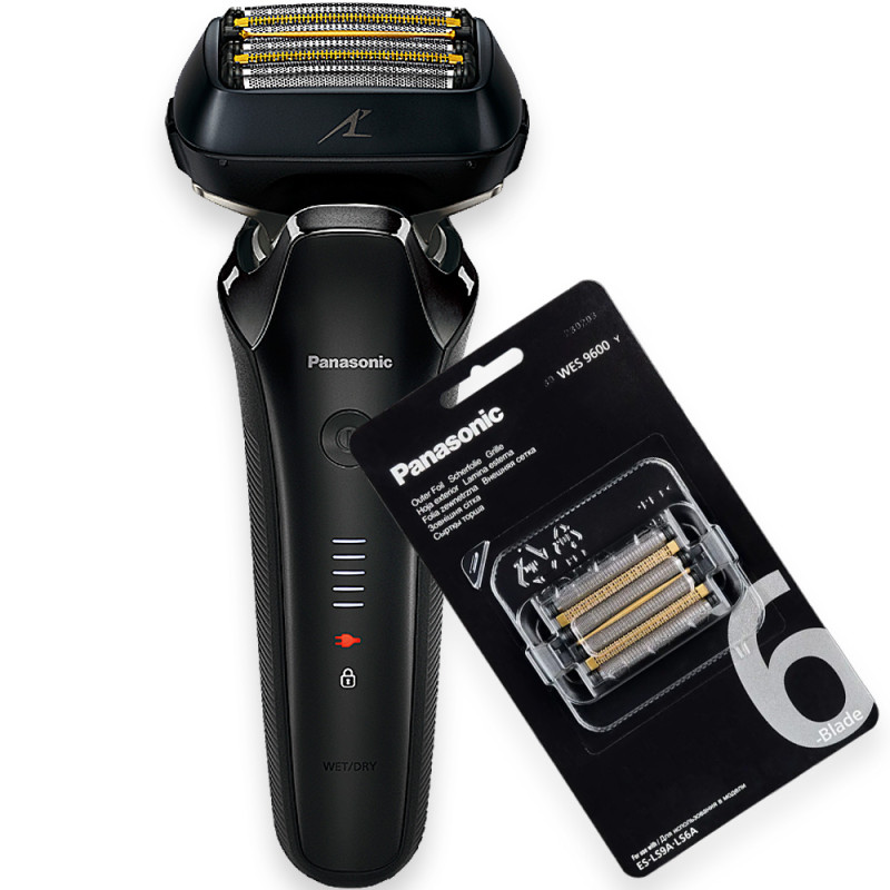 Электробритва Panasonic ES-LS6A-K820-AS в комплекте с дополнительной сменной сеточкой для электробритв Panasonic WES9600Y1361