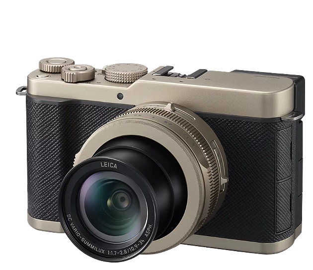 Premium compact Panasonic LUMIX L10 camera in Titanium Gold